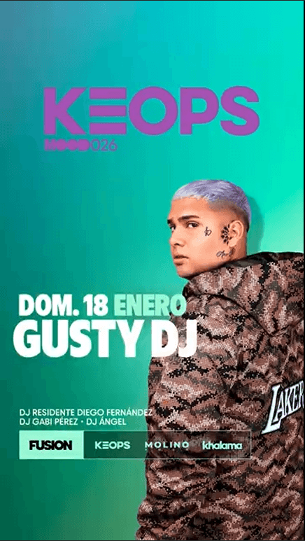 Flyer ¡Gusty DJ en Vivo!